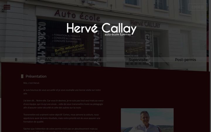 Screenshot di auto-ecole-callay.fr