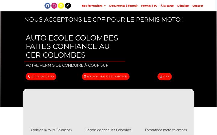 Screenshot di auto-ecole-colombes.fr