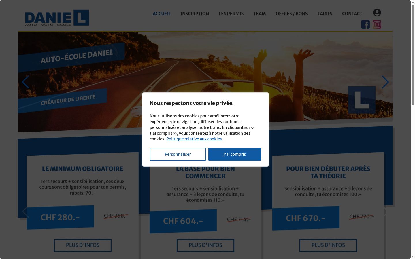 Screenshot des Einwilligungsbanners vor jeglicher Interaktion