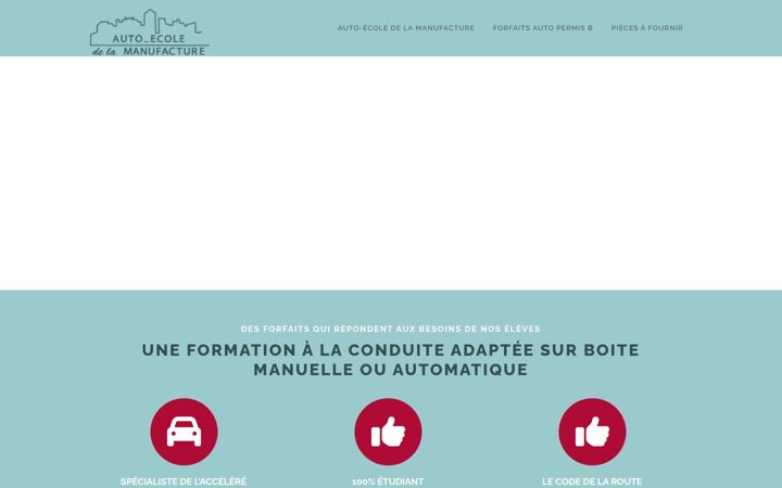 Screenshot of auto-ecole-dela-manufacture.com