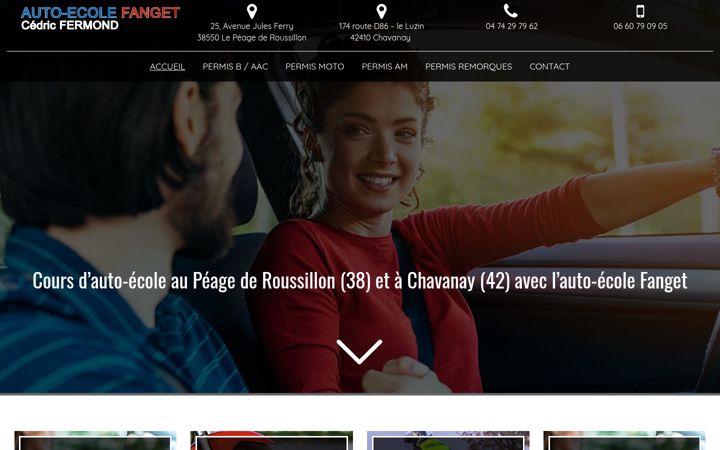 Screenshot of auto-ecole-fanget-peage-roussillon.fr