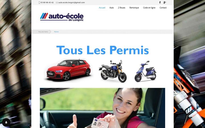 Capture d'écran de auto-ecole-longvic.fr