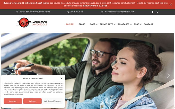 Screenshot stránky auto-ecole-mediatech-reims.com