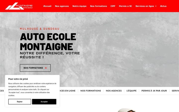 Screenshot stránky auto-ecole-montaigne.com