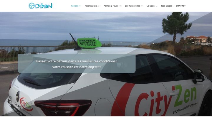 Screenshot of auto-ecole-ocean.com