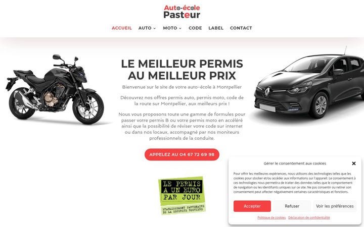 Screenshot of auto-ecole-pasteur.com