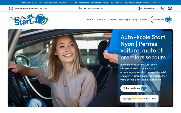 Captura de pantalla de auto-ecole-start.ch