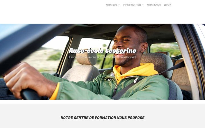 Screenshot stránky auto-ecole-testerine.fr