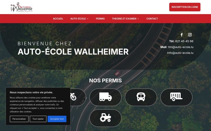 Screenshot of auto-ecole.lu