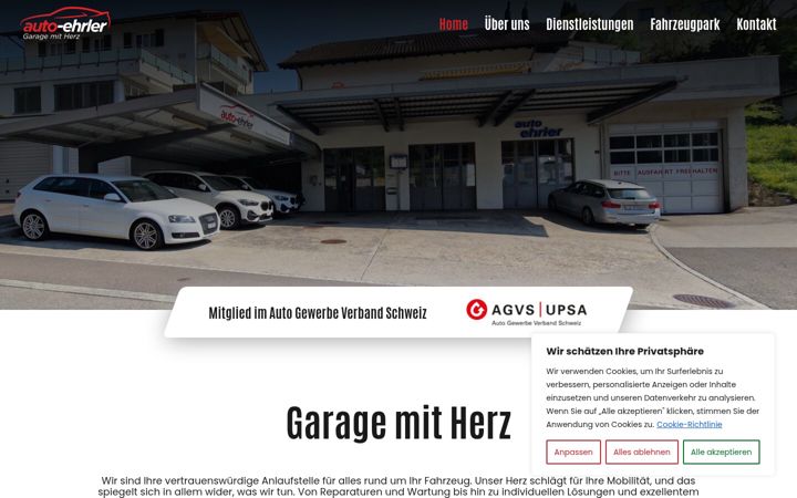 Screenshot of auto-ehrler.ch
