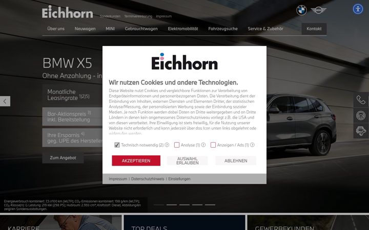 Ekrano kopija auto-eichhorn.de