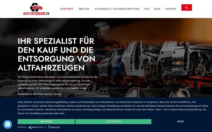 Screenshot of auto-entsorgung24.de