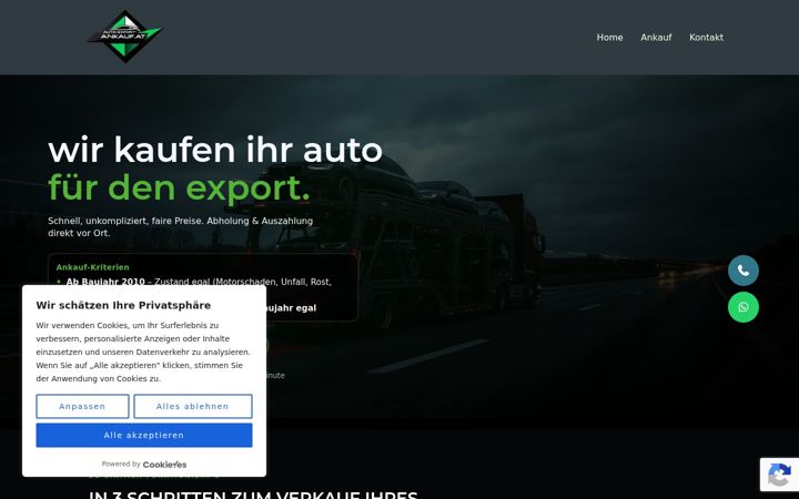 Screenshot of auto-export-ankauf.at