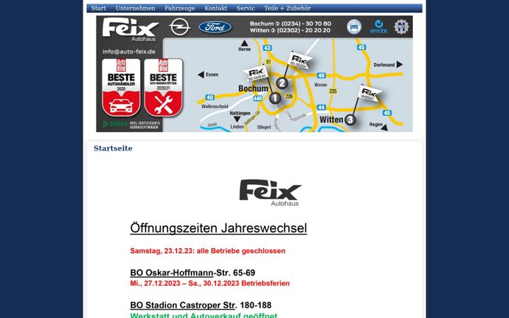 Screenshot of auto-feix.de
