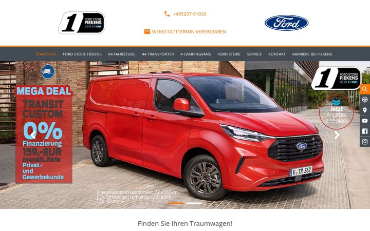 Captură de ecran a auto-fiekens.de