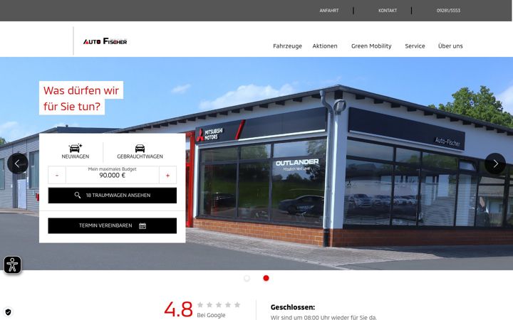 Screenshot of auto-fischer-hof.de