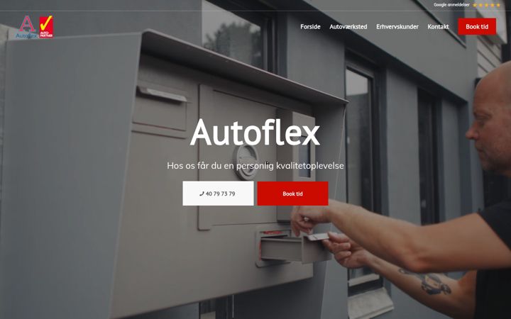Screenshot of auto-flex.dk