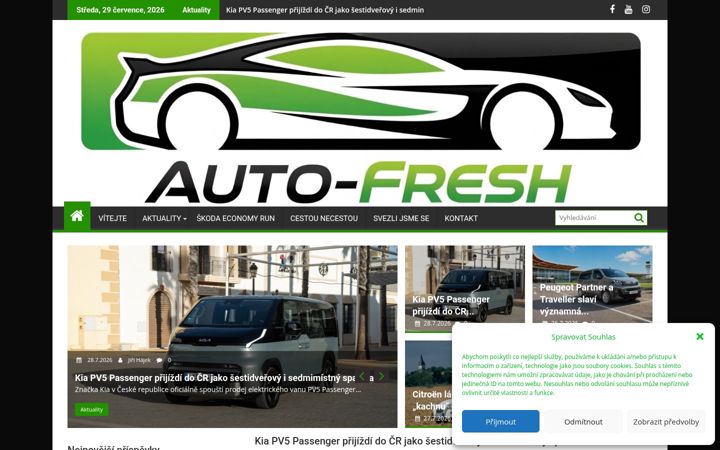 Screenshot ta' auto-fresh.cz