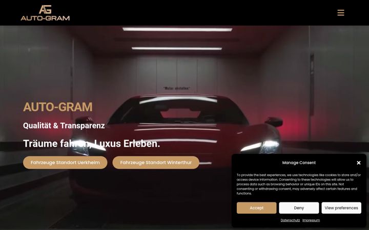 Screenshot of auto-gram.ch