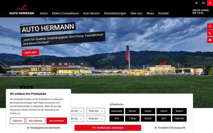 Screenshot of auto-hermann.ch