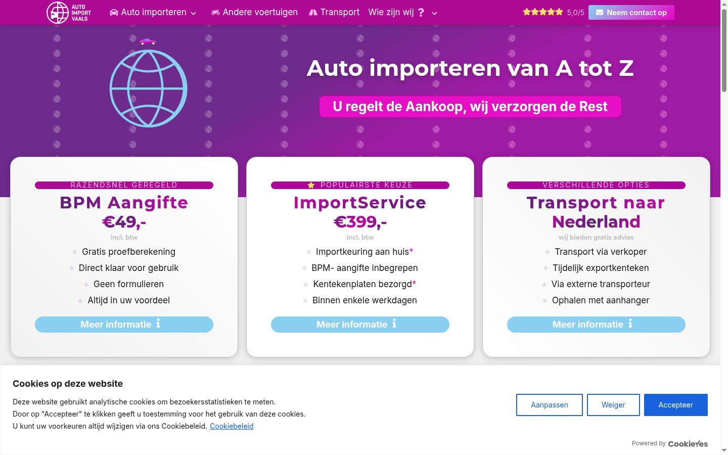 Screenshot tal-banner tal-kunsens muri qabel kwalunkwe interazzjoni