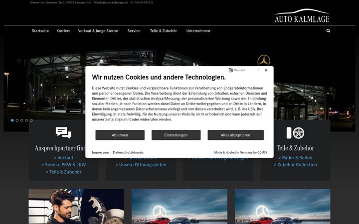 Screenshot of auto-kalmlage.de
