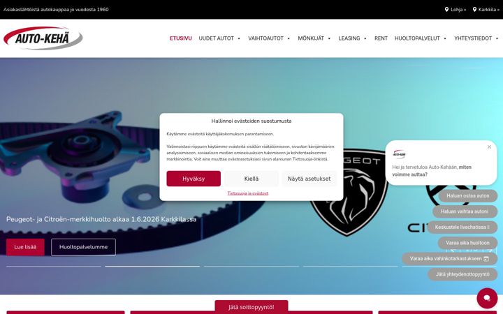 Screenshot of auto-keha.fi