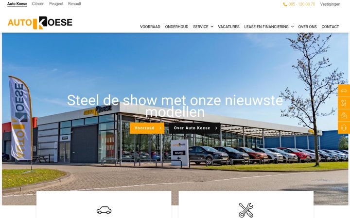 Ekrānuzņēmums no auto-koese.nl