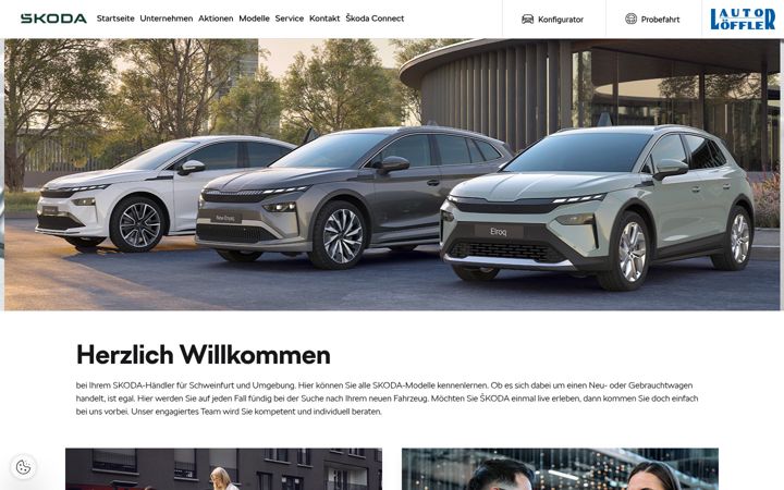 Screenshot of auto-loeffler.skoda-auto.de