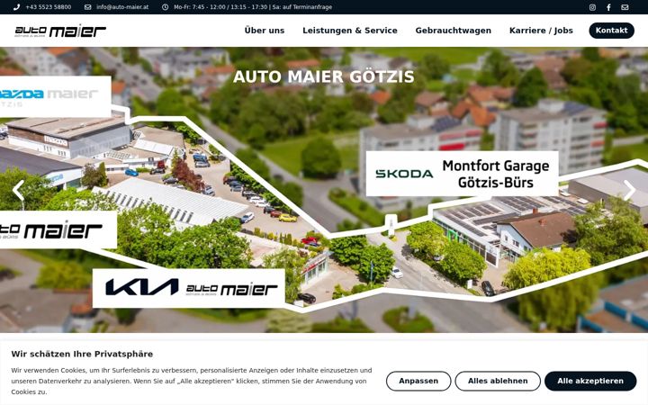 Kuvakaappaus sivustosta auto-maier.at