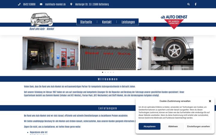 Screenshot of auto-mankel.de