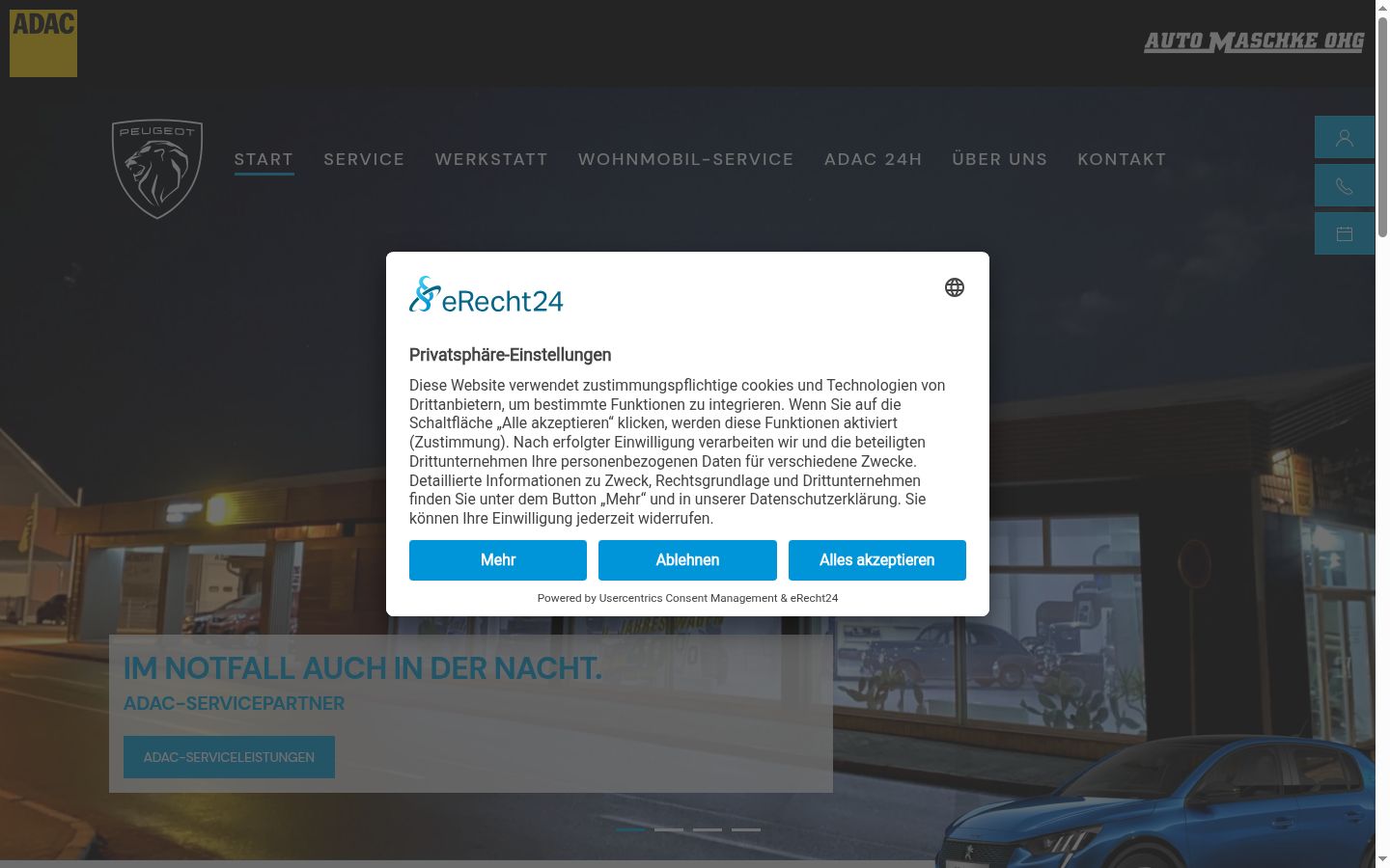 Screenshot tal-banner tal-kunsens muri qabel kwalunkwe interazzjoni