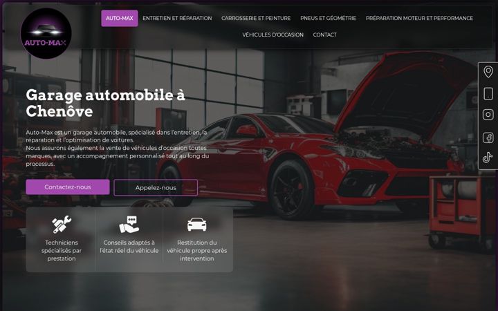 Screenshot of auto-max21.fr