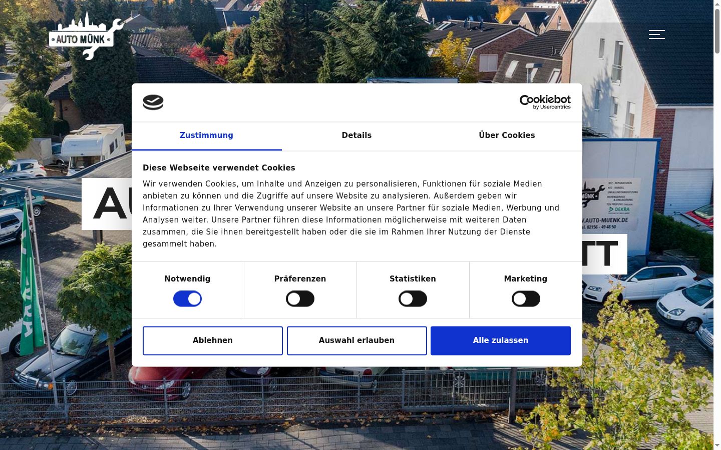 Skjermbilde av samtykkebanneret slik det vises før noen interaksjon