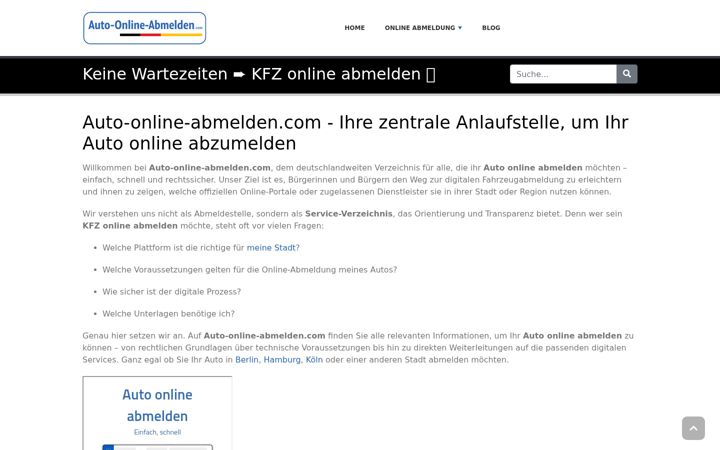 Screenshot of auto-online-abmelden.com