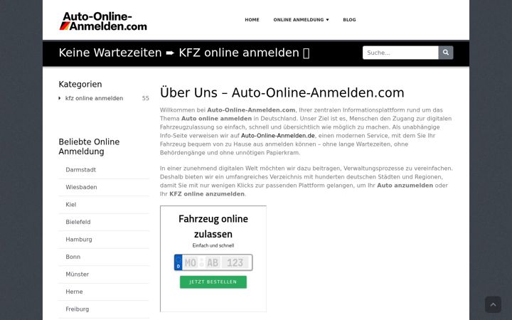 Screenshot of auto-online-anmelden.com