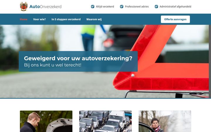 Screenshot ta' auto-onverzekerd.nl