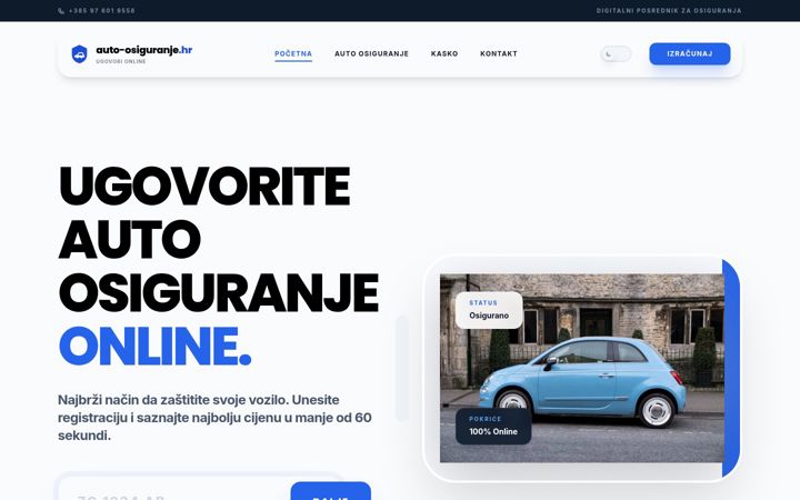 Screenshot ta' auto-osiguranje.hr