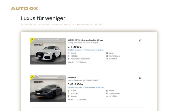 Screenshot ta' auto-ox.ch