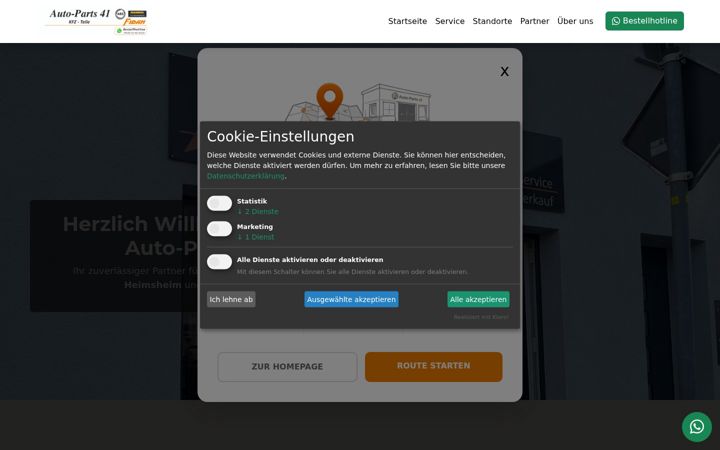 Screenshot ta' auto-parts41.de