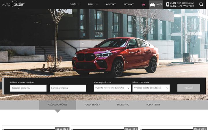 Snímek obrazovky auto-prestige.sk