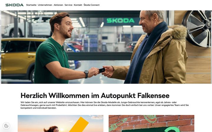 Screenshot of auto-punkt-falkensee.skoda-auto.de