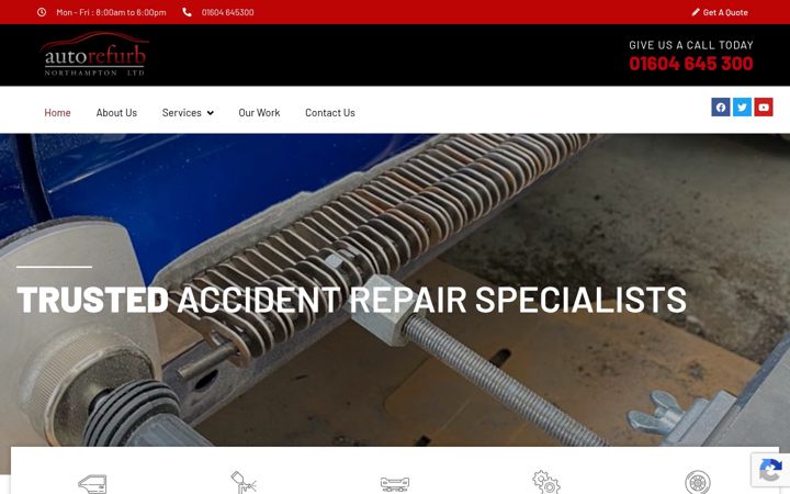 Kuvakaappaus sivustosta auto-refurb.co.uk
