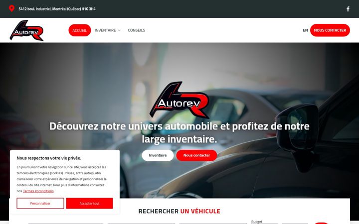 Capture d'écran de auto-rev.com