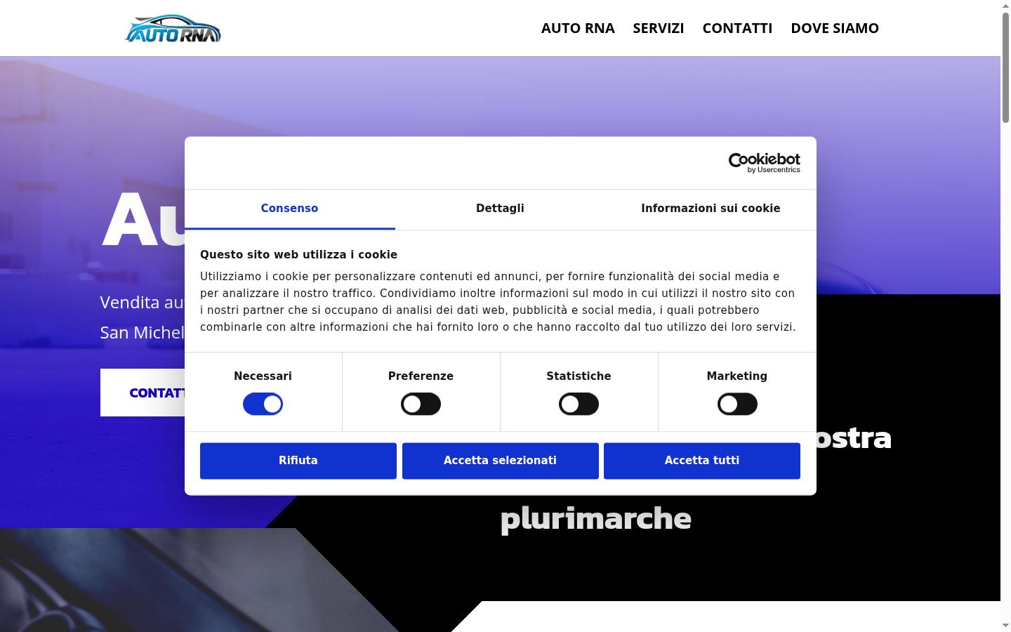 Screenshot des Einwilligungsbanners vor jeglicher Interaktion