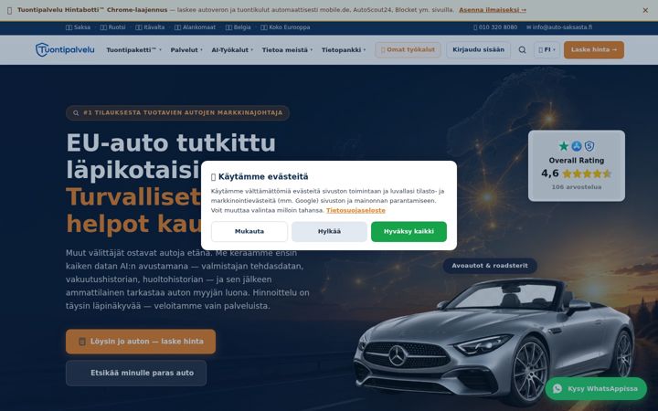 Capture d'écran de auto-saksasta.fi