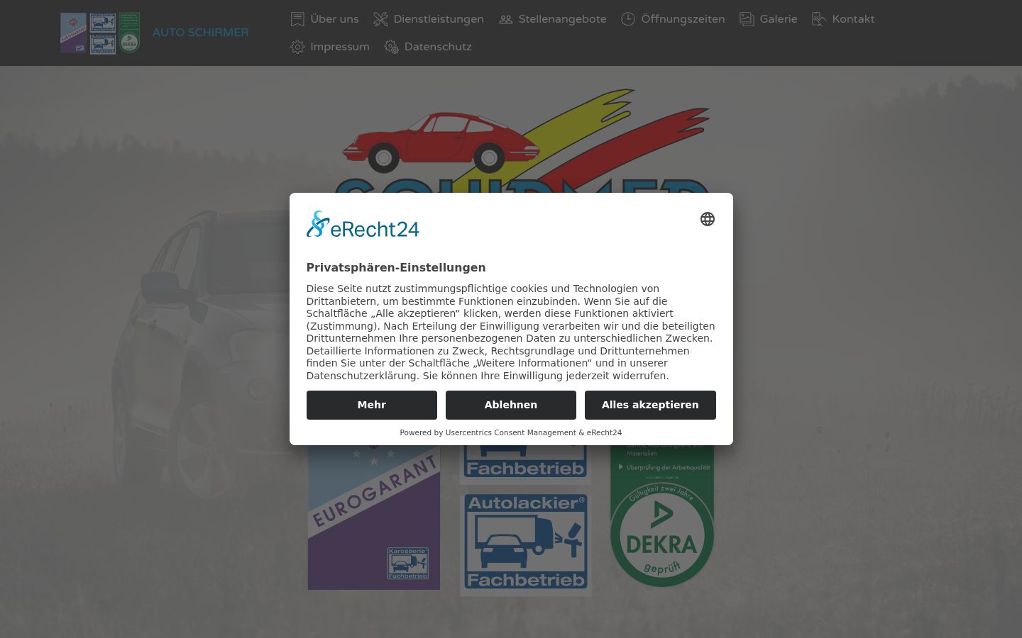 Captura de ecrã do banner de consentimento apresentado antes de qualquer interação