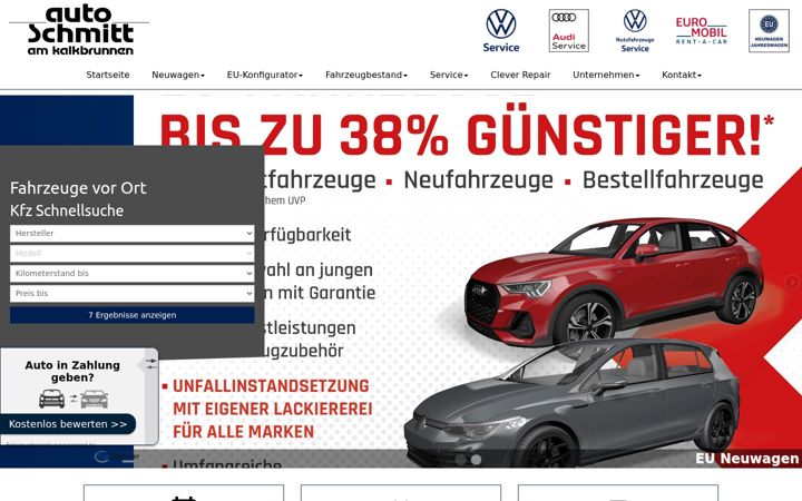 Ekraanipilt saidist auto-schmitt.de