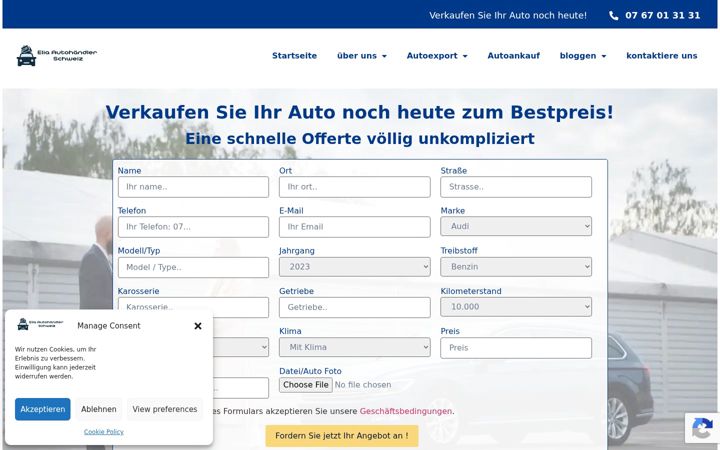 Ekraanipilt saidist auto-scout-kaufen.ch