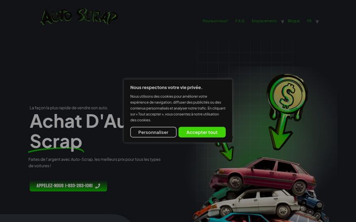 Ekraanipilt saidist auto-scrap.com